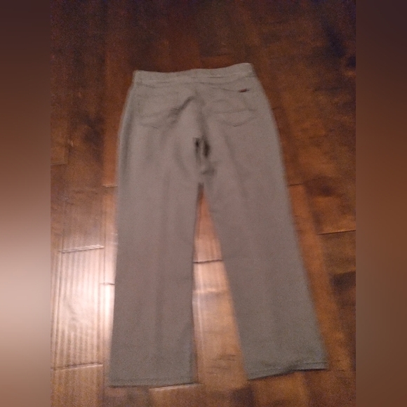 Work Pants Casual Trousers Straight Leg‎ Olive Green Pants - Picture 6 of 7